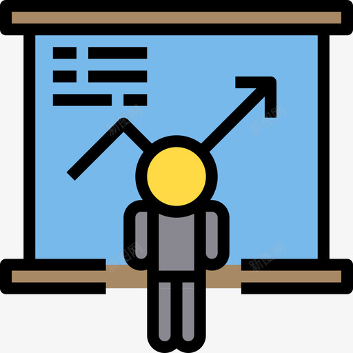 演示营销团队5线条颜色图标svg_新图网 https://ixintu.com 团队 演示 线条 营销 颜色