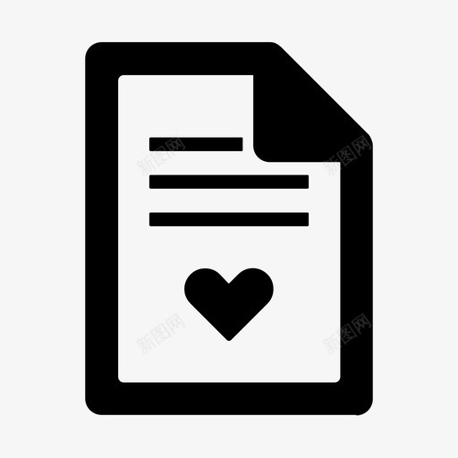 情书文件纸张图标svg_新图网 https://ixintu.com 图标 情书 文件 符号 纸张