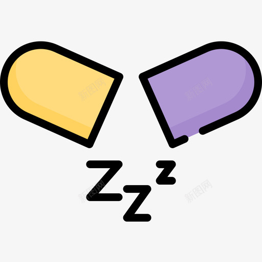 药丸睡眠时间17线性颜色图标svg_新图网 https://ixintu.com 时间 睡眠 线性 药丸 颜色