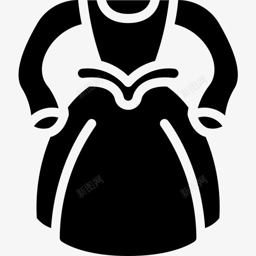 礼服公主2填充图标svg_新图网 https://ixintu.com 公主 填充 礼服