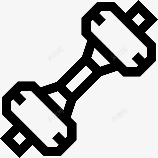 哑铃积极的生活方式18线性图标svg_新图网 https://ixintu.com 哑铃 生活方式 积极 线性