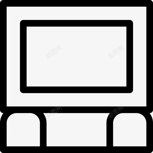 银幕电影院39线性图标svg_新图网 https://ixintu.com 电影院 线性 银幕