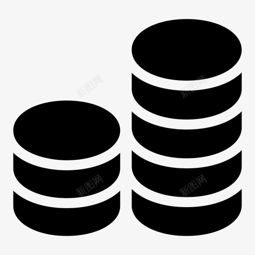 硬币堆栈现金货币硬币图标svg_新图网 https://ixintu.com 图标 堆栈 字形 投资 现金 现金流 硬币 美元 货币 金融