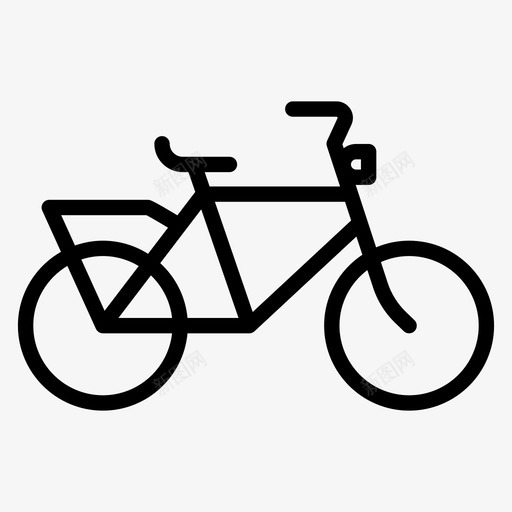 老式自行车自行车交通工具图标svg_新图网 https://ixintu.com 交通工具 老式 自行车