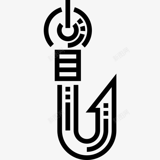 钓鱼钩17直线型图标svg_新图网 https://ixintu.com 直线 线型 钓鱼 鱼钩