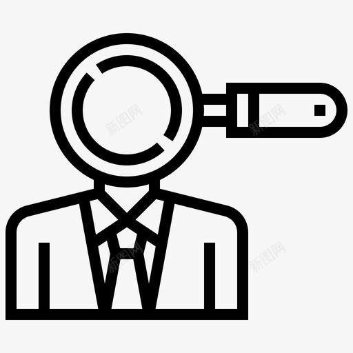 个性候选人招聘图标svg_新图网 https://ixintu.com 个性 候选人 工作和员工 招聘 搜索 求职者