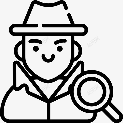 侦探犯罪调查27直系图标svg_新图网 https://ixintu.com 侦探 犯罪调查27 直系