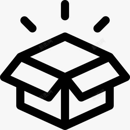 开箱交货包装图标svg_新图网 https://ixintu.com 交货 包装 开箱 拆箱
