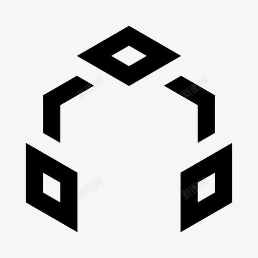 抽象标记图形线条图标svg_新图网 https://ixintu.com 图形 抽象 标记 正方形 线条 结构