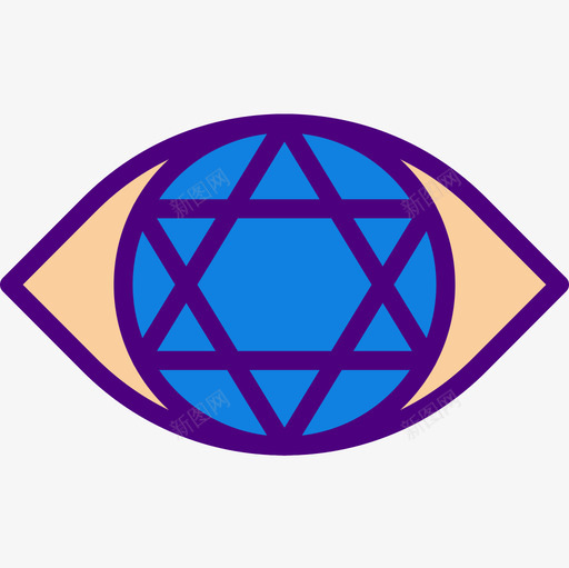 眼睛占星术和符号学3线颜色图标svg_新图网 https://ixintu.com 占星术和符号学3 眼睛 线颜色