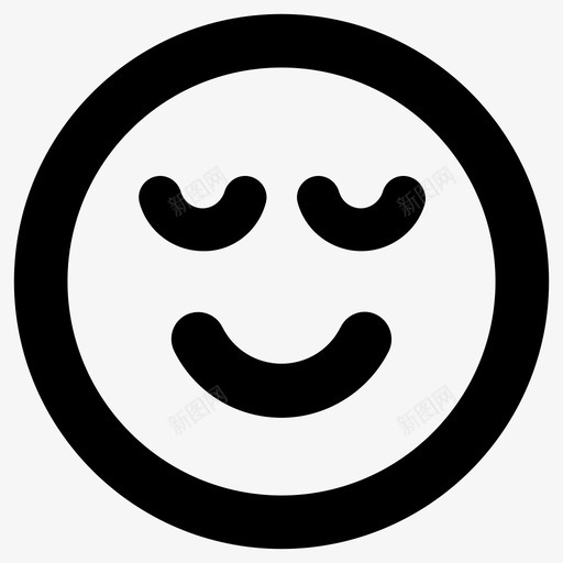 休息表情情绪图标svg_新图网 https://ixintu.com 休息 情绪 愉悦 睡眠 笑脸 表情