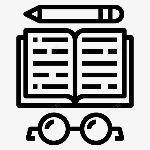 读书教育知识图标svg_新图网 https://ixintu.com 书本 学习 教育 知识 读书