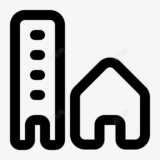房地产房子房产图标svg_新图网 https://ixintu.com 房产 房地产 房地产线 房子