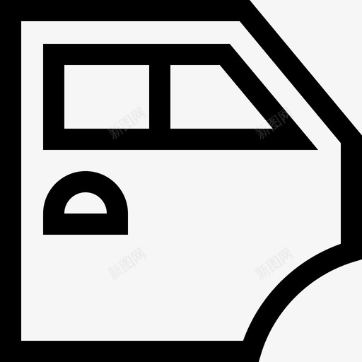 车门修车7直线图标svg_新图网 https://ixintu.com 修车 直线 车门