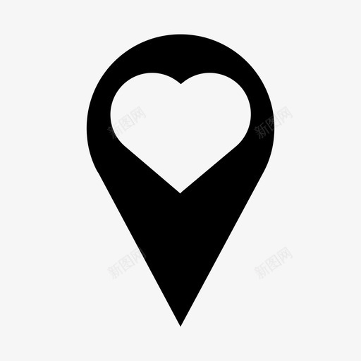 最喜欢的位置心爱图标svg_新图网 https://ixintu.com 位置 别针 喜欢 地图 最喜 标记