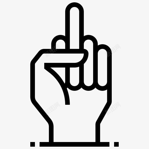 粗俗的手的抗议的图标svg_新图网 https://ixintu.com 手的 抗议 暴力 粗俗