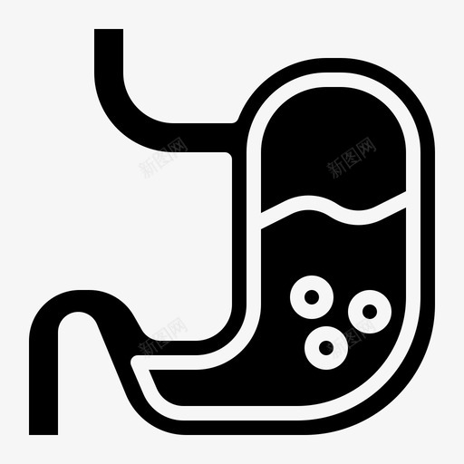 胃身体消化图标svg_新图网 https://ixintu.com 医疗 固体 消化 疼痛 身体
