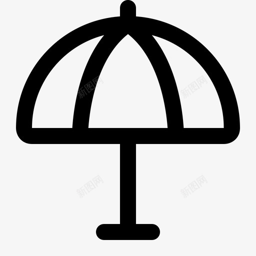 阳伞海滩阳光图标svg_新图网 https://ixintu.com 夏季 海滩 阳伞 阳光 雨伞