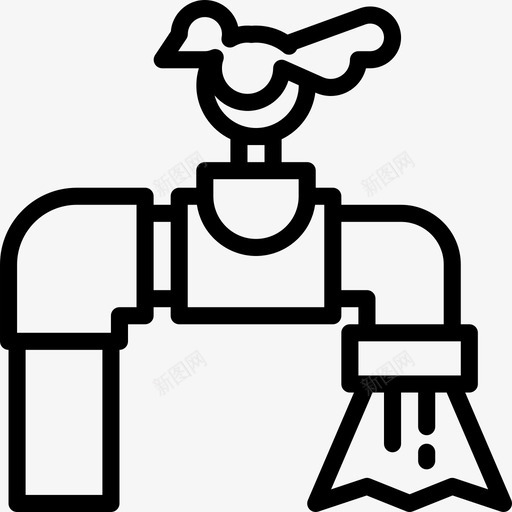 自来水园林工具8线性图标svg_新图网 https://ixintu.com 园林工具 线性 自来水