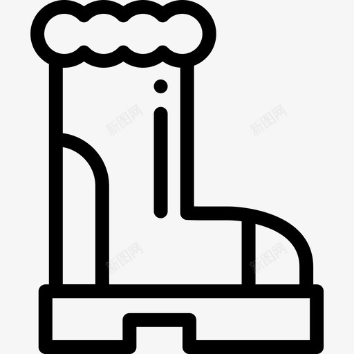 靴子冬装8直线型图标svg_新图网 https://ixintu.com 冬装 直线 线型 靴子