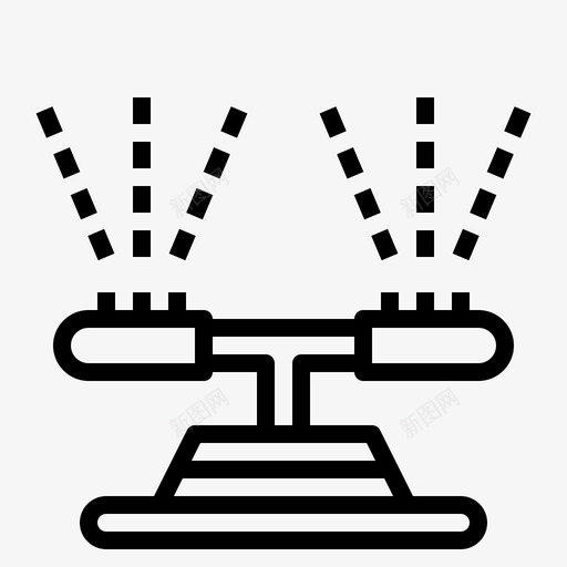 洒水器农场草地图标svg_新图网 https://ixintu.com 农场 洒水器 草地