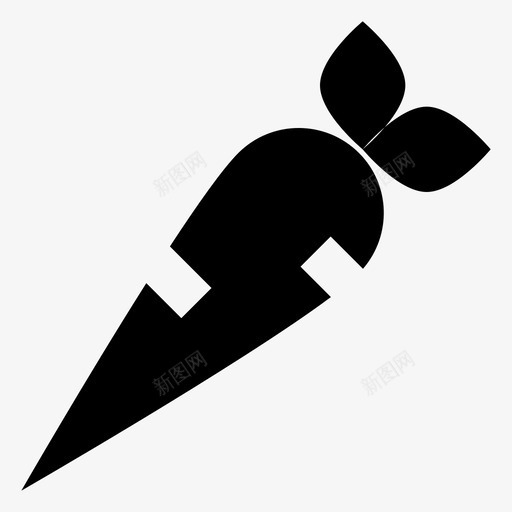 胡萝卜食物健康图标svg_新图网 https://ixintu.com 健康 胡萝卜 节日庆祝固体 蔬菜 食物
