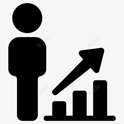 增长图表收入图标svg_新图网 https://ixintu.com 分析图表报告图表统计和数据 图表 增长 收入 趋势