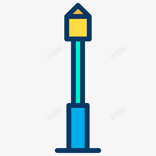 路灯公园6线颜色图标svg_新图网 https://ixintu.com 公园 路灯 颜色