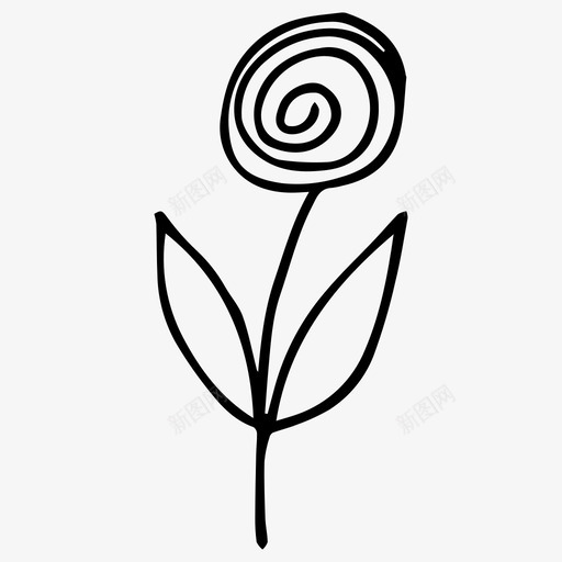 花涂鸦自然图标svg_新图网 https://ixintu.com 春天 植物 涂鸦 自然