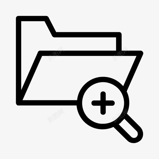 缩放文件夹目录查找图标svg_新图网 https://ixintu.com 48像素 glyphs line office 搜索 文件夹 查找 目录 缩放