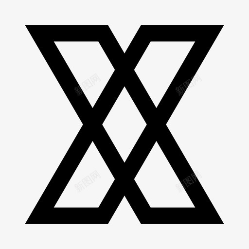 抽象标记十字图形图标svg_新图网 https://ixintu.com 十字 图形 抽象3 抽象标记 直线 菱形