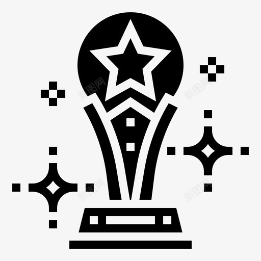 奖杯奖励明星图标svg_新图网 https://ixintu.com 奖励 奖杯 成功 明星 获奖者 视频制作字形