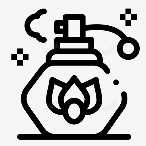 清洁香水喷雾图标svg_新图网 https://ixintu.com 卫生 喷雾 常规 清洁 虚线 香水