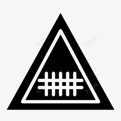 铁路标志轨道图标svg_新图网 https://ixintu.com 标志 火车 火车站 警告 轨道 铁路