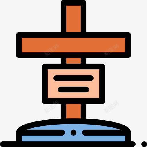 坟墓葬礼15直系颜色图标svg_新图网 https://ixintu.com 坟墓 直系颜色 葬礼15