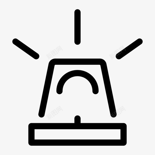 紧急情况警报应急灯图标svg_新图网 https://ixintu.com 应急灯 紧急情况 警察 警报 通讯