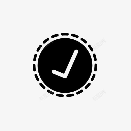 勾选接受批准图标svg_新图网 https://ixintu.com 勾选 完成 批准 接受 点勾