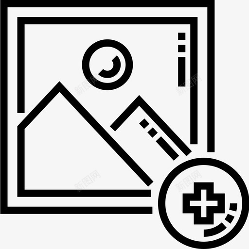 照片社交媒体79线性图标svg_新图网 https://ixintu.com 媒体 照片 社交 线性