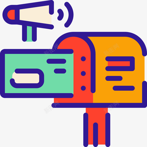 邮件广告31线性颜色图标svg_新图网 https://ixintu.com 广告 线性 邮件 颜色