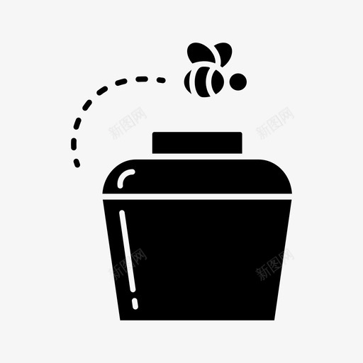 蜂蜜农业蜜蜂图标svg_新图网 https://ixintu.com 农业 农场 甜的 罐子 蜂蜜 蜜蜂