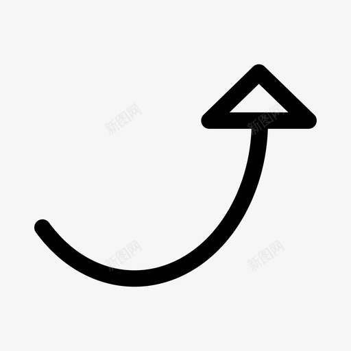 箭头曲线箭头下一个图标svg_新图网 https://ixintu.com 下一个 共享 曲线 箭头 跳过