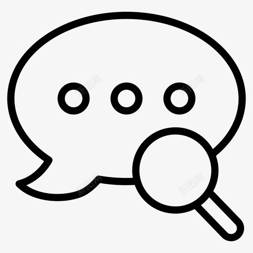 搜索文本气泡消息图标svg_新图网 https://ixintu.com 图标 搜索 文本 方向 气泡 消息 线图 通知