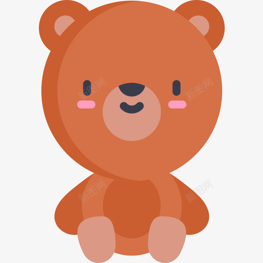 泰迪熊儿童玩具11扁平图标svg_新图网 https://ixintu.com 儿童玩具11 扁平 泰迪熊