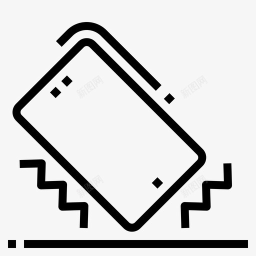 防碎跌落移动图标svg_新图网 https://ixintu.com 技术 振动 测试 电话 移动 跌落 防碎