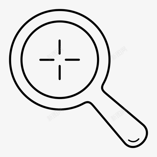 放大镜作业查找图标svg_新图网 https://ixintu.com 任务 作业 工作 带标志的放大镜 放大镜 查找 目标