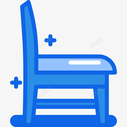 椅子108办公室蓝色图标svg_新图网 https://ixintu.com 办公室 椅子 蓝色