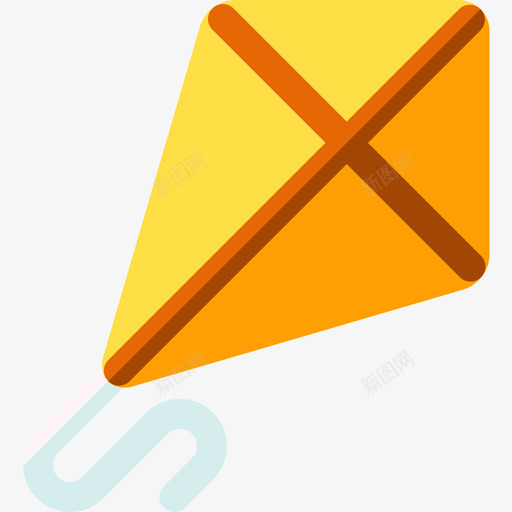 风筝儿童玩具3扁平图标svg_新图网 https://ixintu.com 儿童玩具 扁平 风筝