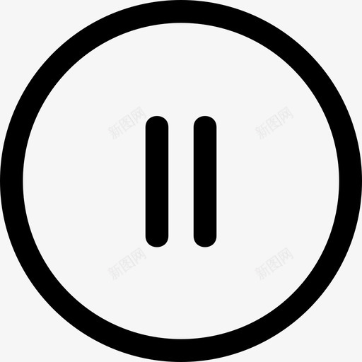 暂停音乐音乐播放器图标svg_新图网 https://ixintu.com 按钮 播放器 暂停 音乐