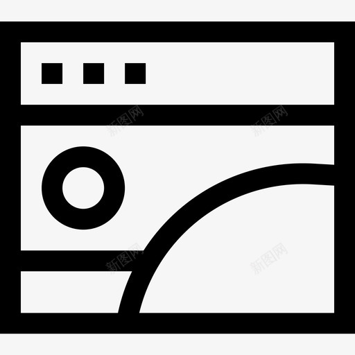 窗口网页3线性图标svg_新图网 https://ixintu.com 窗口 线性 网页设计