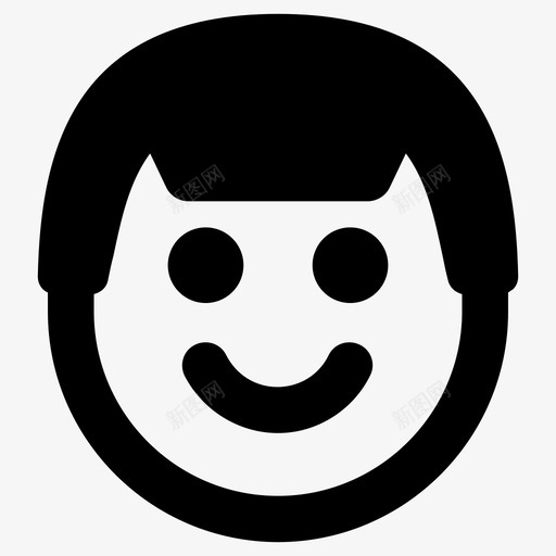 快乐表情情绪图标svg_新图网 https://ixintu.com 微笑 快乐 情绪 感觉 表情